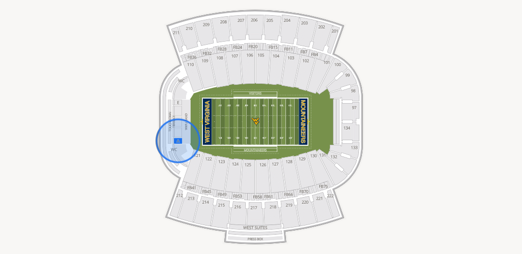 Mountaineer Field at Milan Puskar Stadium Seating Chart