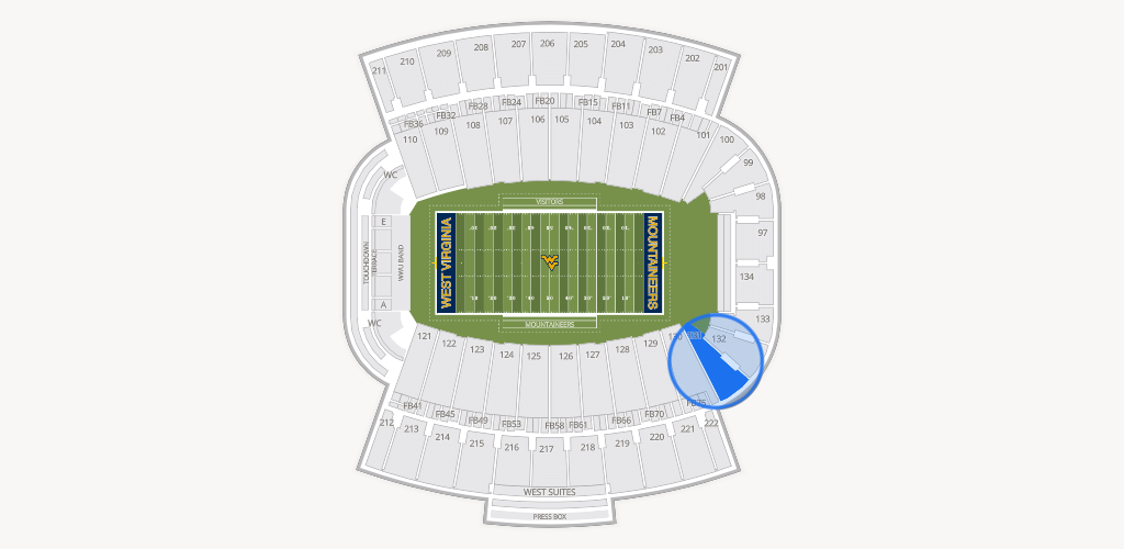 Mountaineer Field at Milan Puskar Stadium Seating Chart
