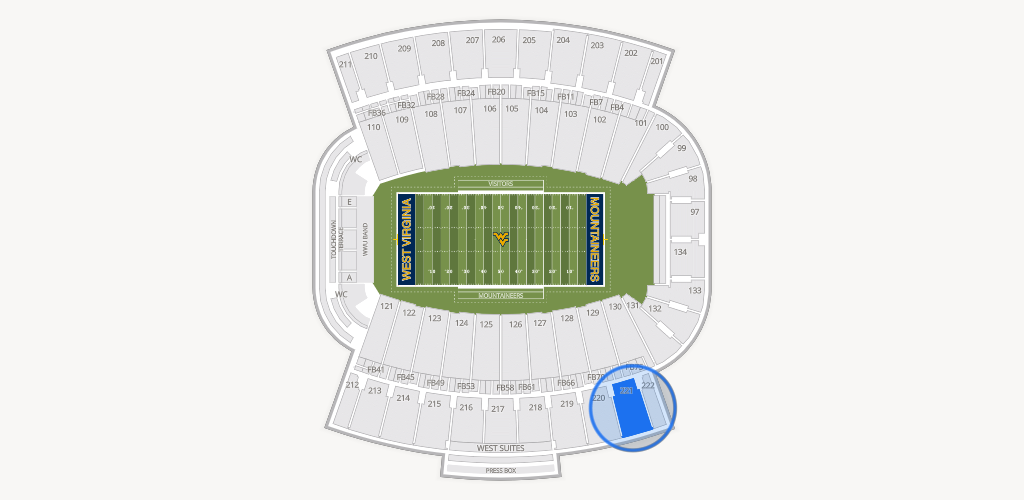 Mountaineer Field at Milan Puskar Stadium Seating Chart