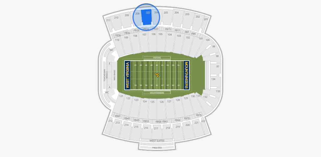 Mountaineer Field at Milan Puskar Stadium Seating Chart