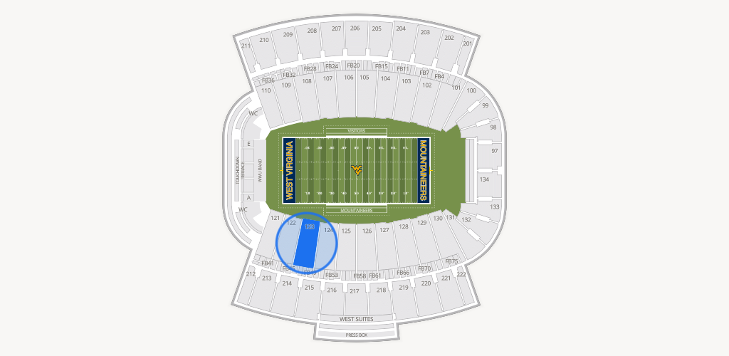 Mountaineer Field at Milan Puskar Stadium Seating Chart