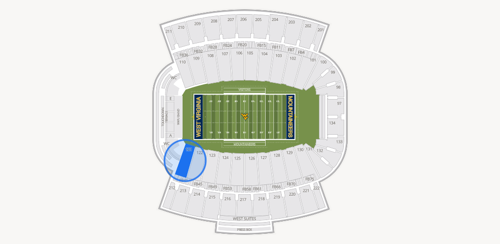 Mountaineer Field at Milan Puskar Stadium Seating Chart