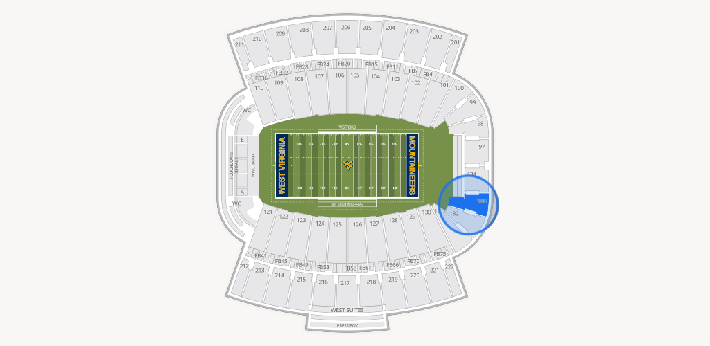 Mountaineer Field at Milan Puskar Stadium Seating Chart