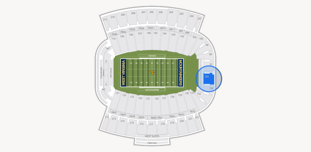 Mountaineer Field at Milan Puskar Stadium Seating Chart