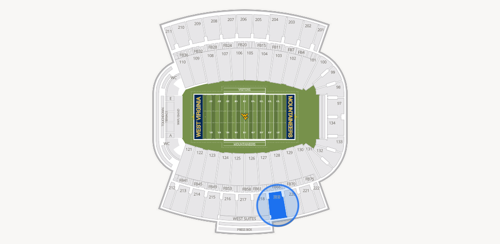 Mountaineer Field at Milan Puskar Stadium Seating Chart