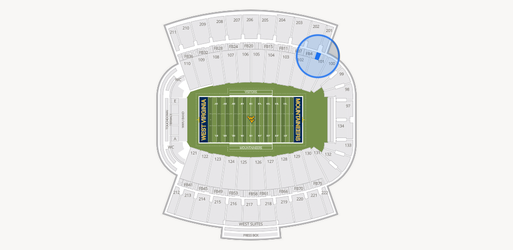 Mountaineer Field at Milan Puskar Stadium Seating Chart
