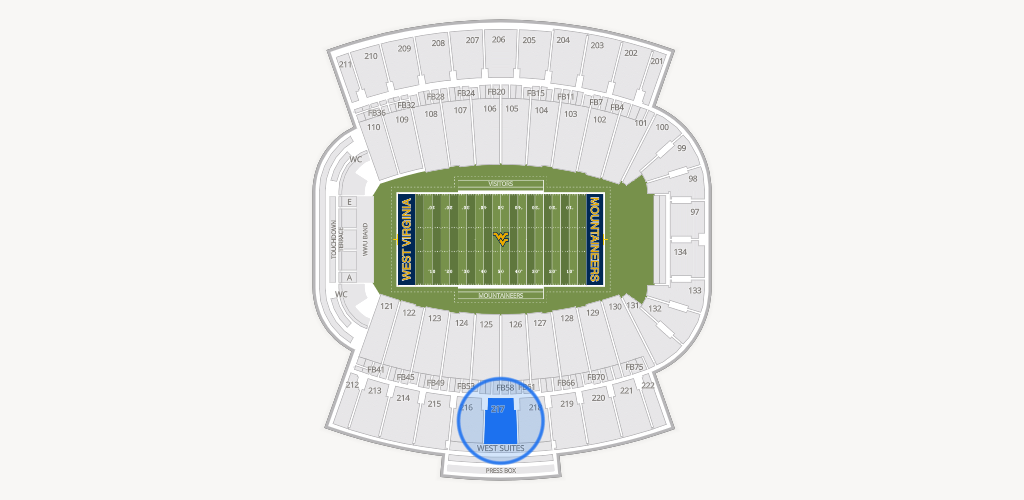 Mountaineer Field at Milan Puskar Stadium Seating Chart