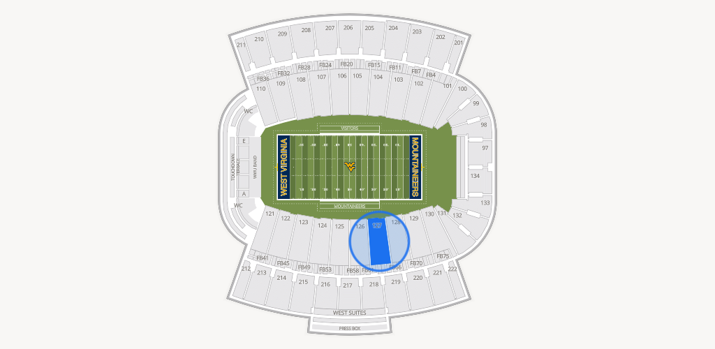 Mountaineer Field at Milan Puskar Stadium Seating Chart
