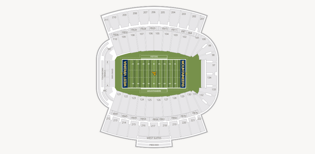 Mountaineer Field at Milan Puskar Stadium Seating Chart