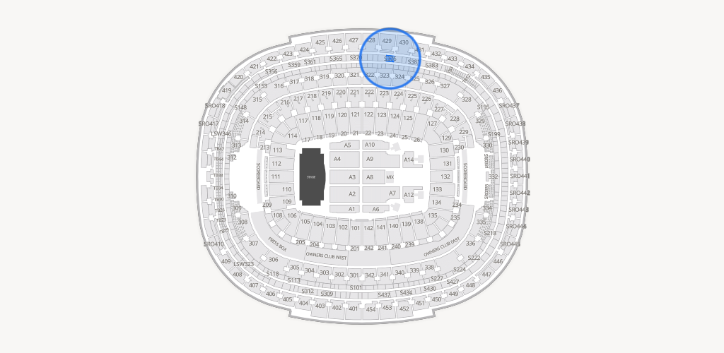 Northwest Stadium Seating Chart