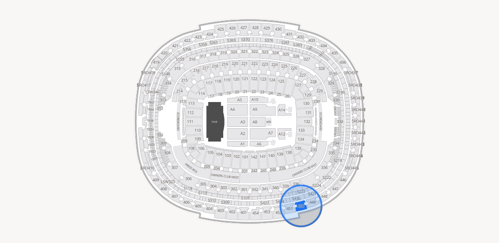 Northwest Stadium Seating Chart