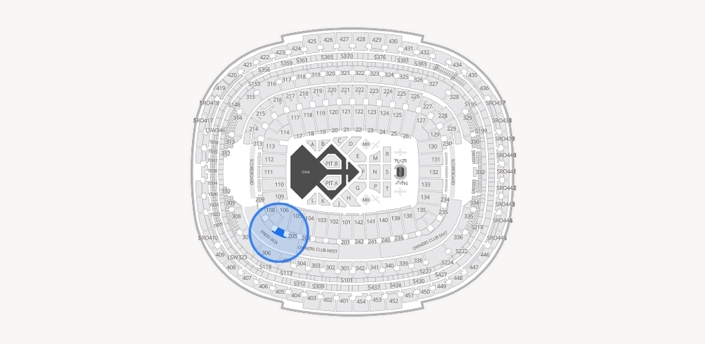 Northwest Stadium Seating Chart