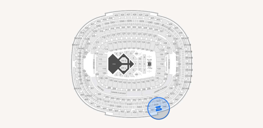 Northwest Stadium Seating Chart