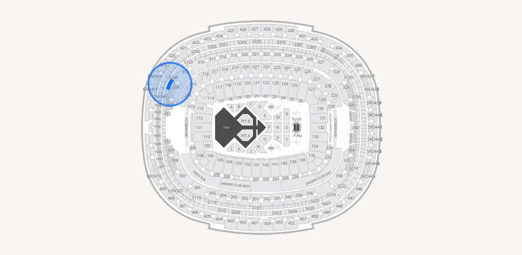 Northwest Stadium Seating Chart