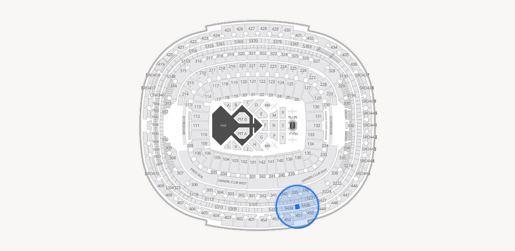 Northwest Stadium Seating Chart
