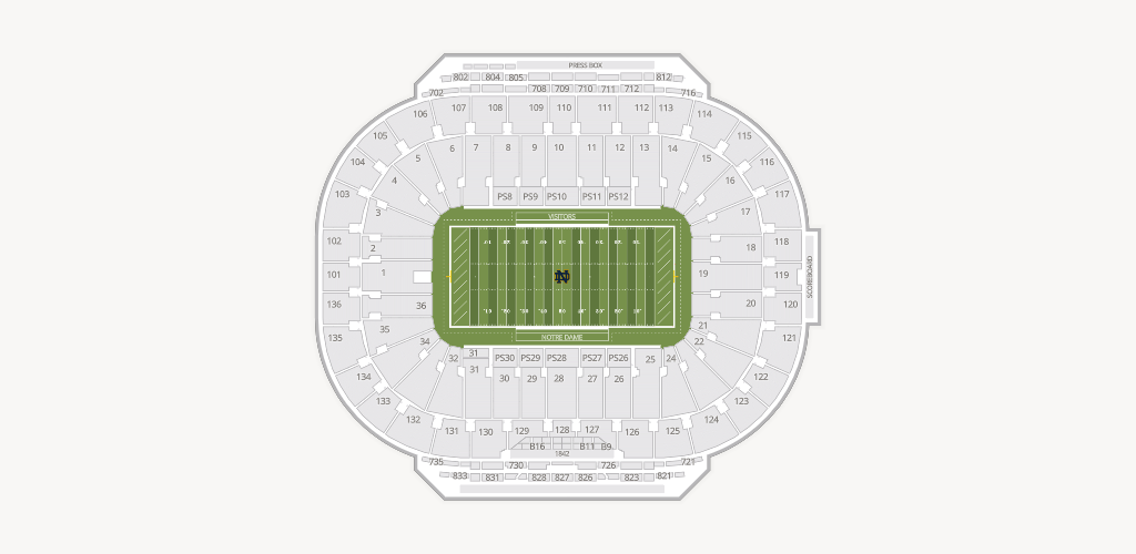 Notre Dame Stadium Seating Chart