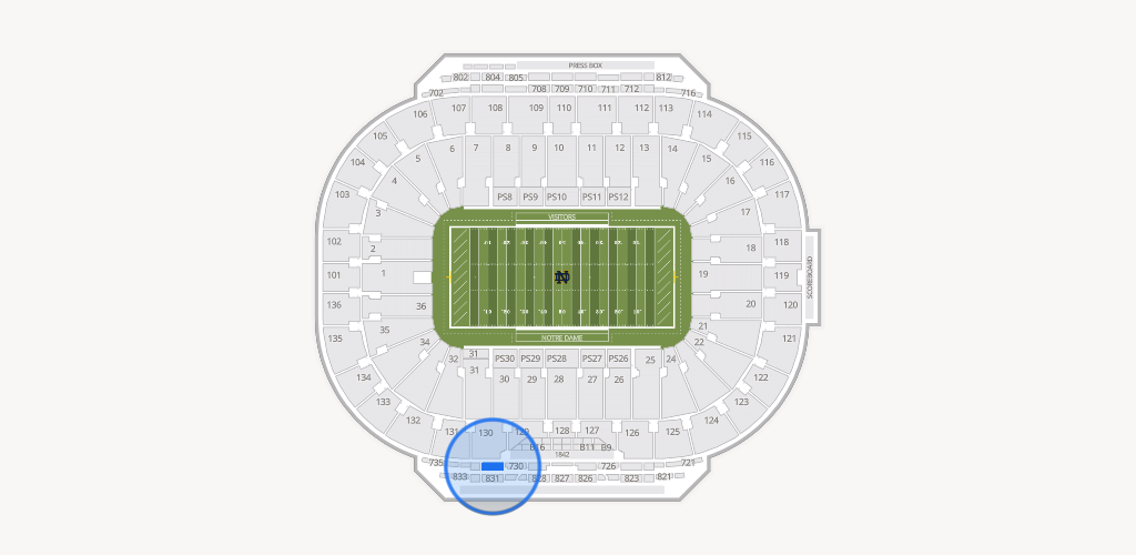Notre Dame Stadium Seating Chart