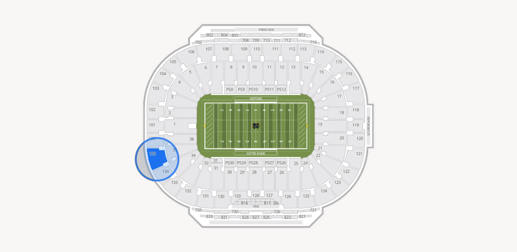 Notre Dame Stadium Seating Chart