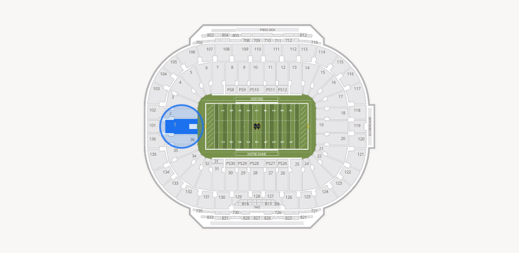 Notre Dame Stadium Seating Chart