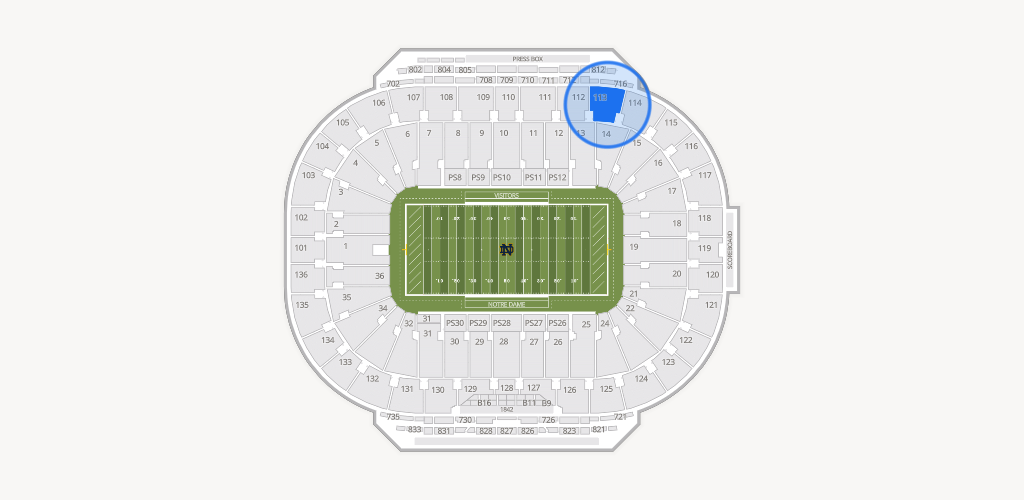 Notre Dame Stadium Seating Chart