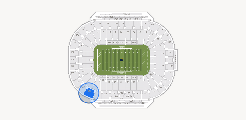 Notre Dame Stadium Seating Chart