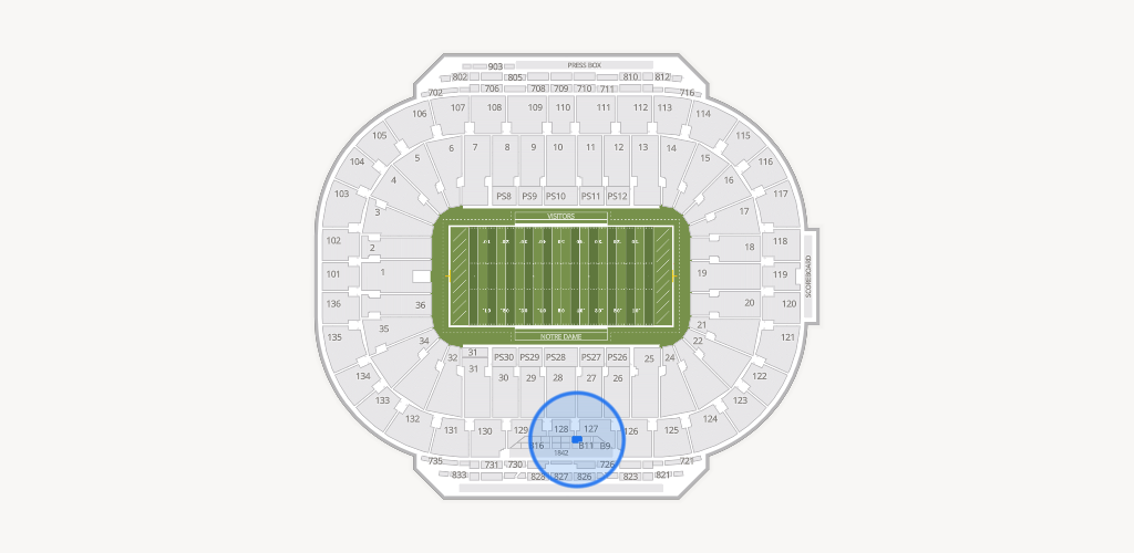Notre Dame Stadium Seating Chart