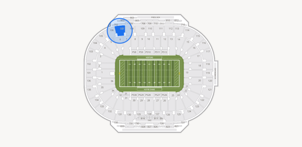 Notre Dame Stadium Seating Chart