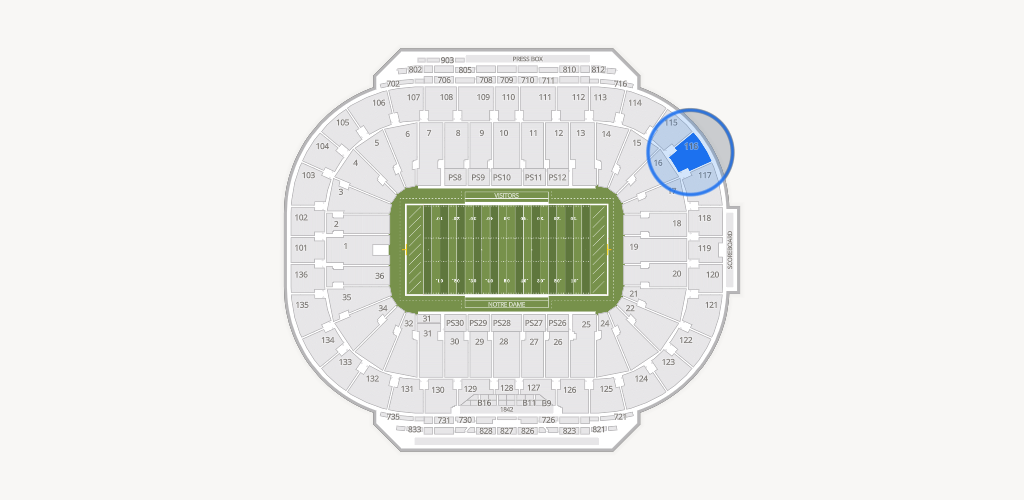 Notre Dame Stadium Seating Chart