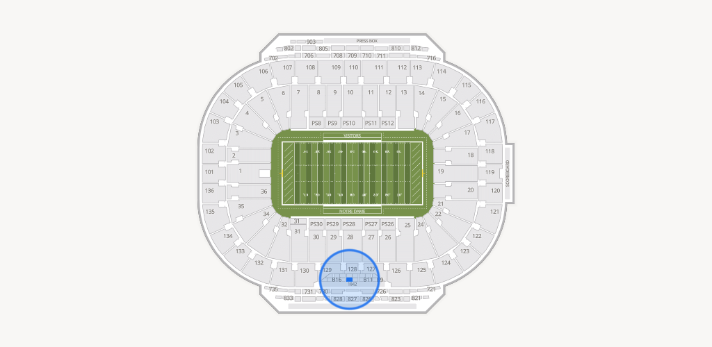 Notre Dame Stadium Seating Chart