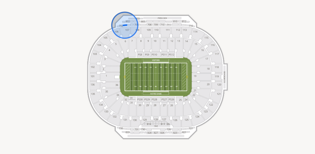 Notre Dame Stadium Seating Chart