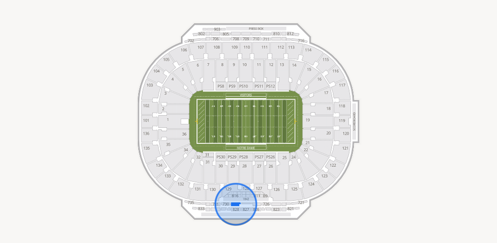 Notre Dame Stadium Seating Chart