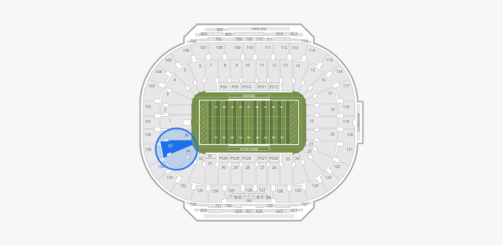 Notre Dame Stadium Seating Chart