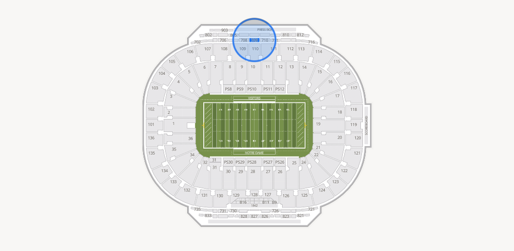 Notre Dame Stadium Seating Chart