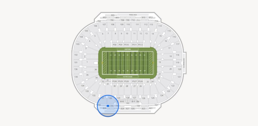 Notre Dame Stadium Seating Chart
