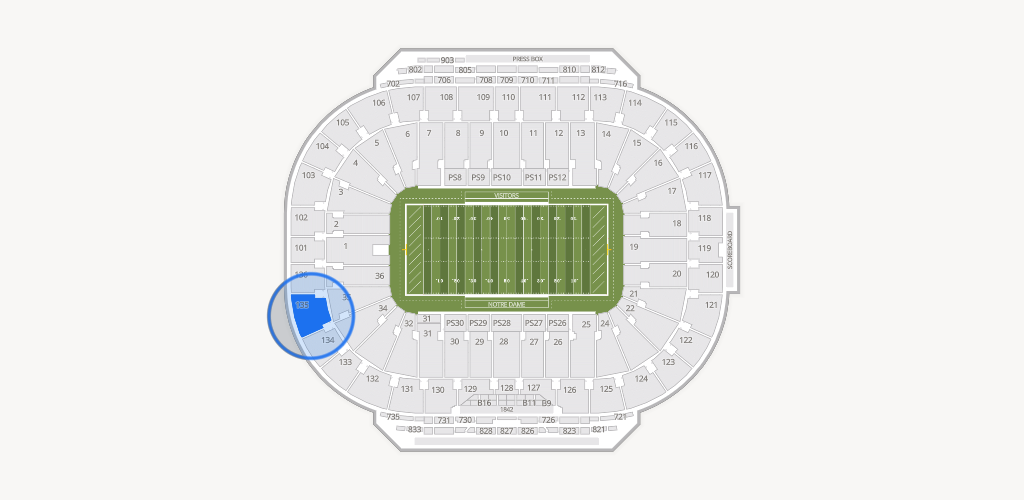 Notre Dame Stadium Seating Chart