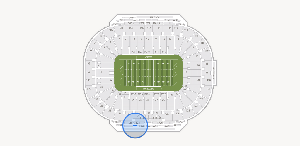 Notre Dame Stadium Seating Chart