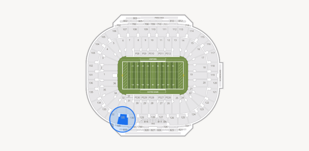 Notre Dame Stadium Seating Chart