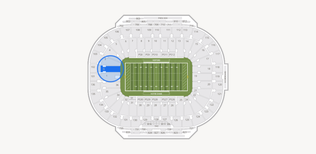 Notre Dame Stadium Seating Chart