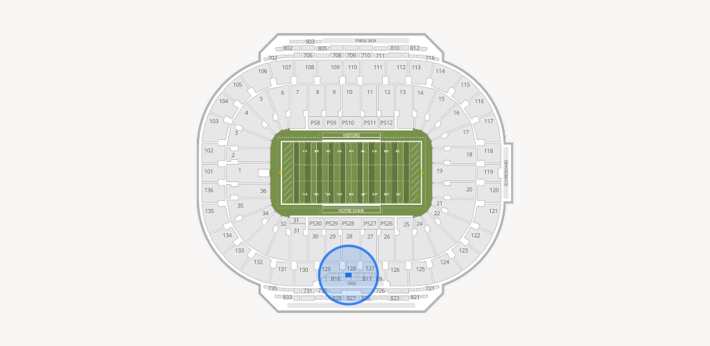 Notre Dame Stadium Seating Chart