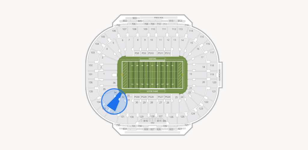 Notre Dame Stadium Seating Chart