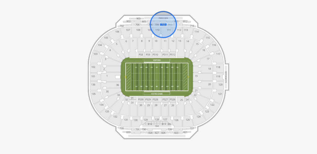 Notre Dame Stadium Seating Chart