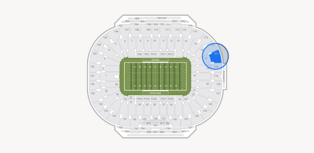 Notre Dame Stadium Seating Chart