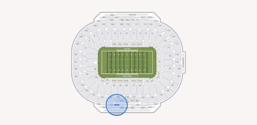 Notre Dame Stadium Seating Chart