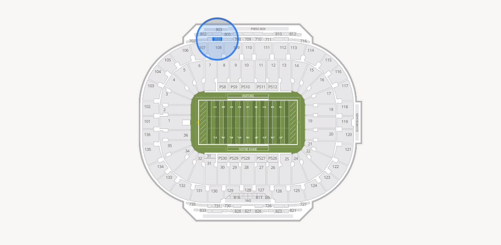 Notre Dame Stadium Seating Chart