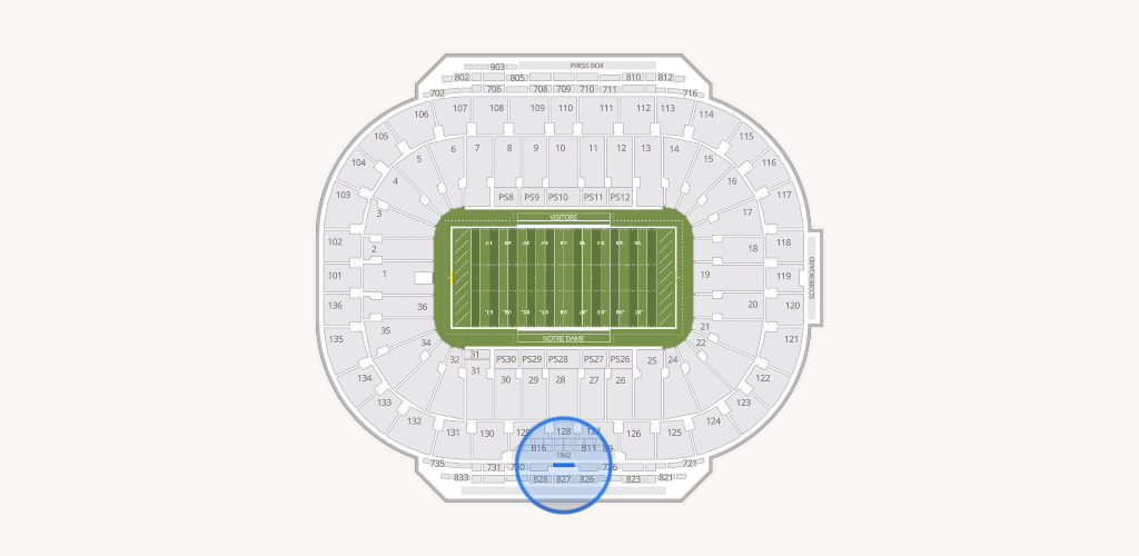 Notre Dame Stadium Seating Chart