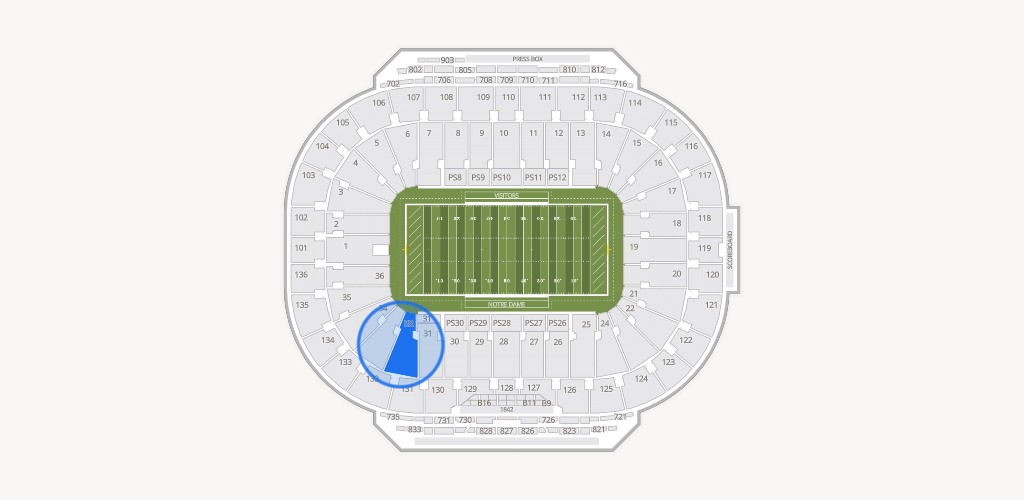 Notre Dame Stadium Seating Chart