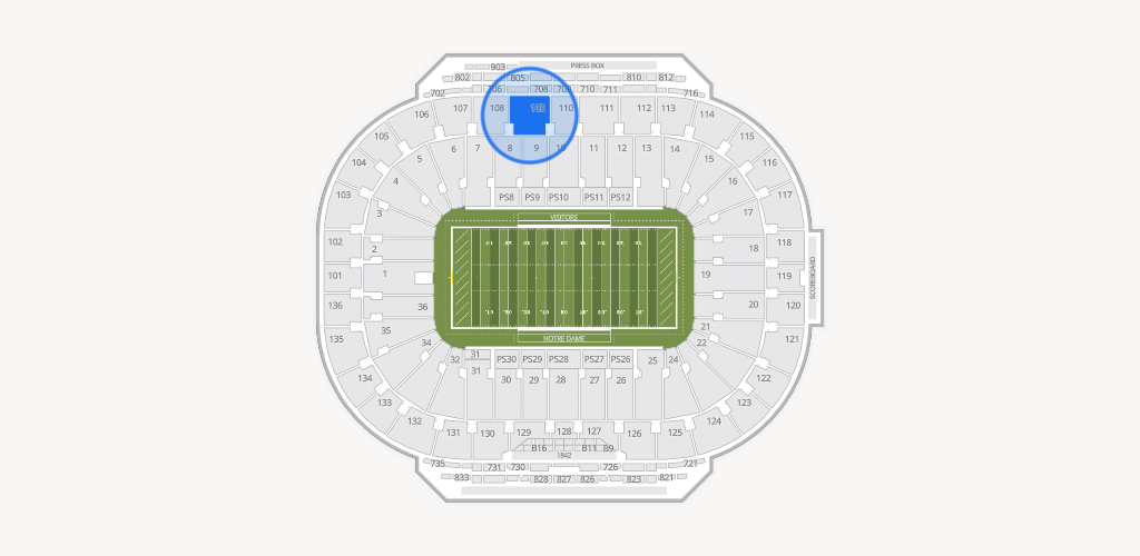 Notre Dame Stadium Seating Chart
