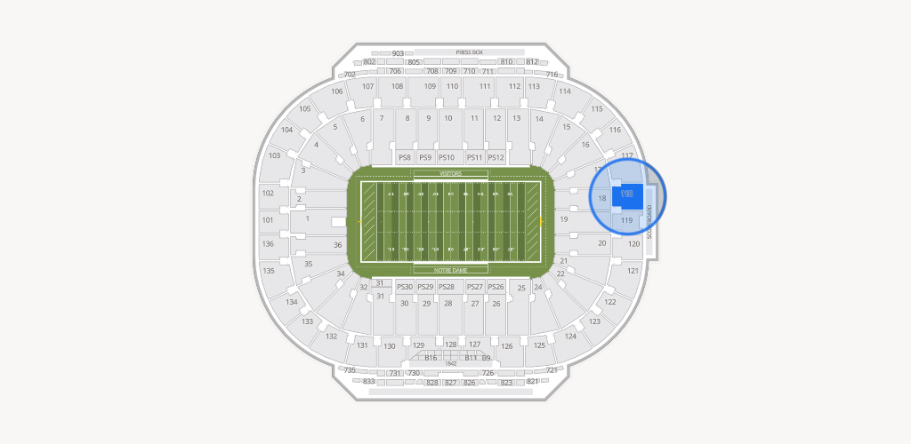Notre Dame Stadium Seating Chart