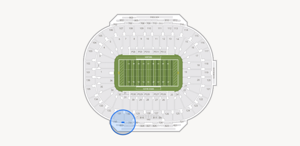 Notre Dame Stadium Seating Chart