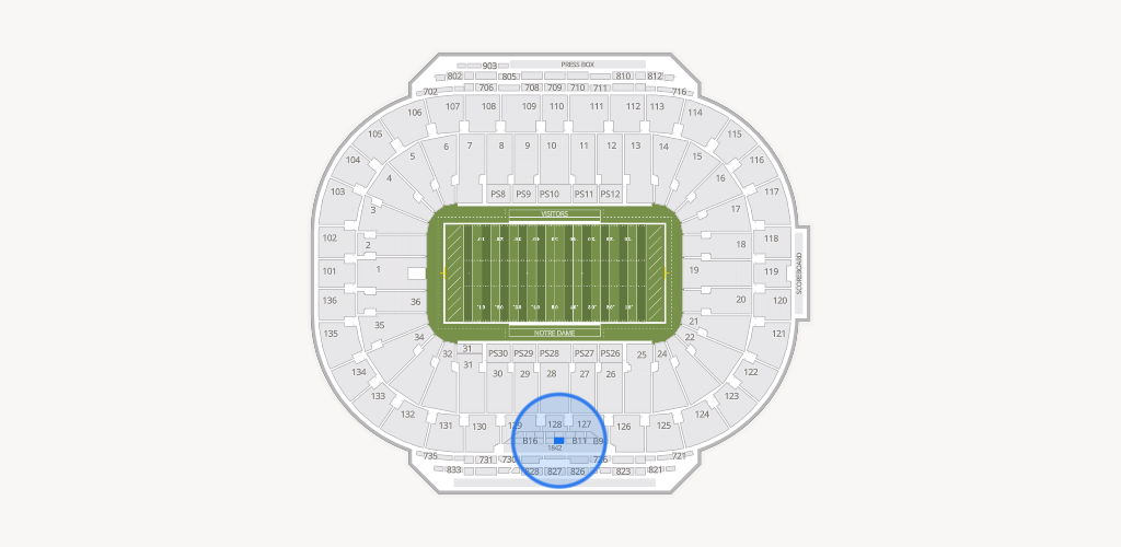 Notre Dame Stadium Seating Chart